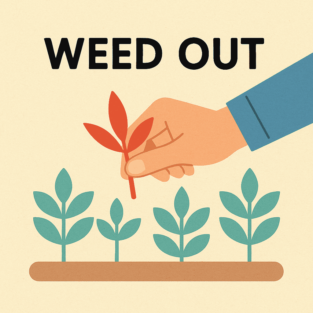 weed out meaning and examples