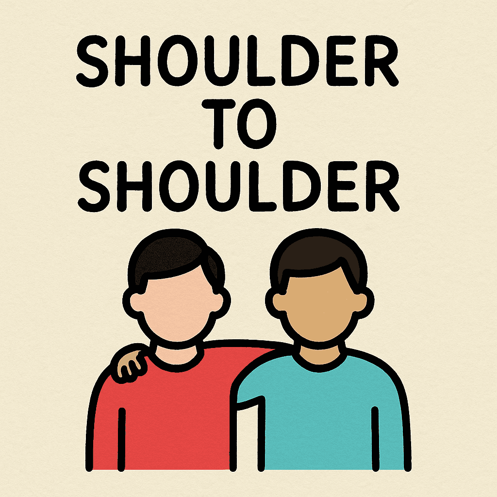 shoulder to shoulder meaning and examples thumbnail
