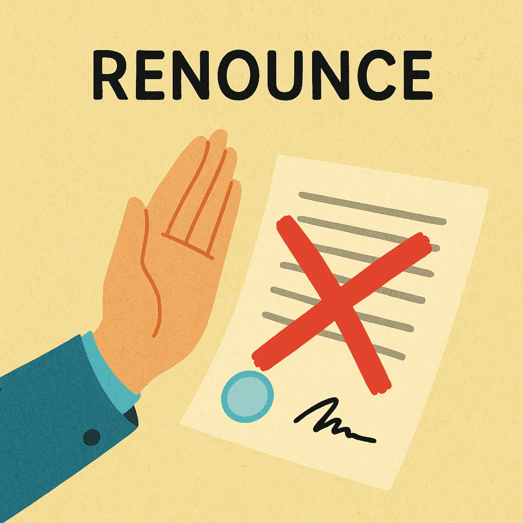 renounce meaning and examples thumbnail
