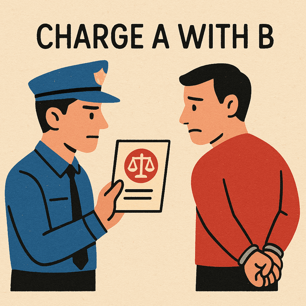 charge A with B meaning and examples thumbnail