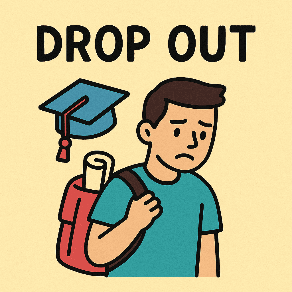 drop out meaning and examples thumbnail