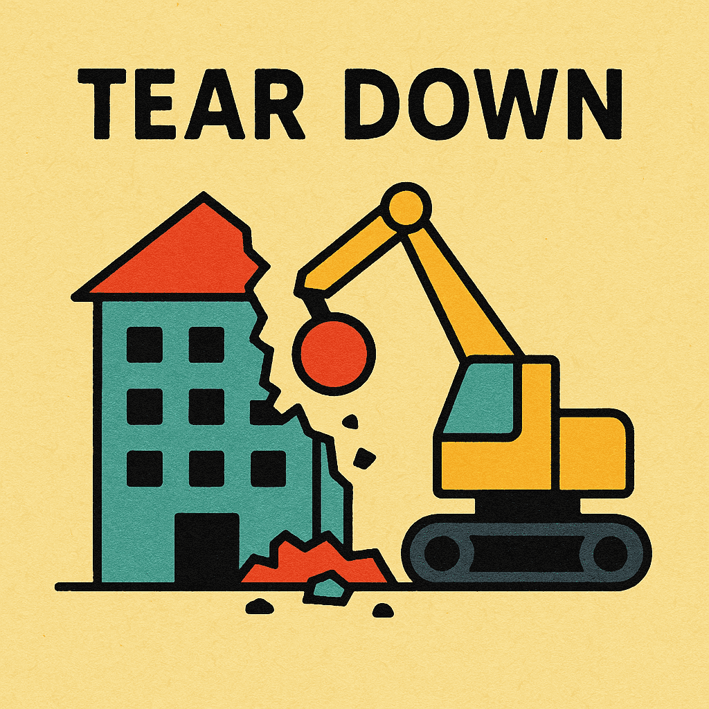 tear down meaning and examples thumbnail