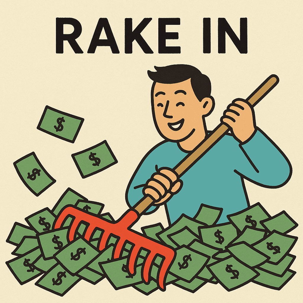 rake in meaning and examples thumbnail