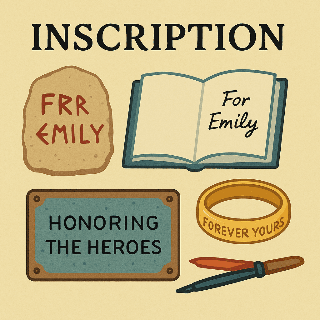 inscription meaning and examples
