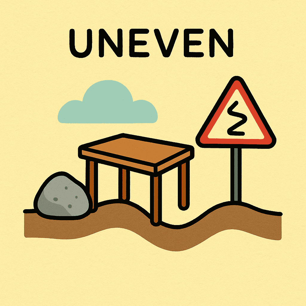uneven meaning and examples thumbnail