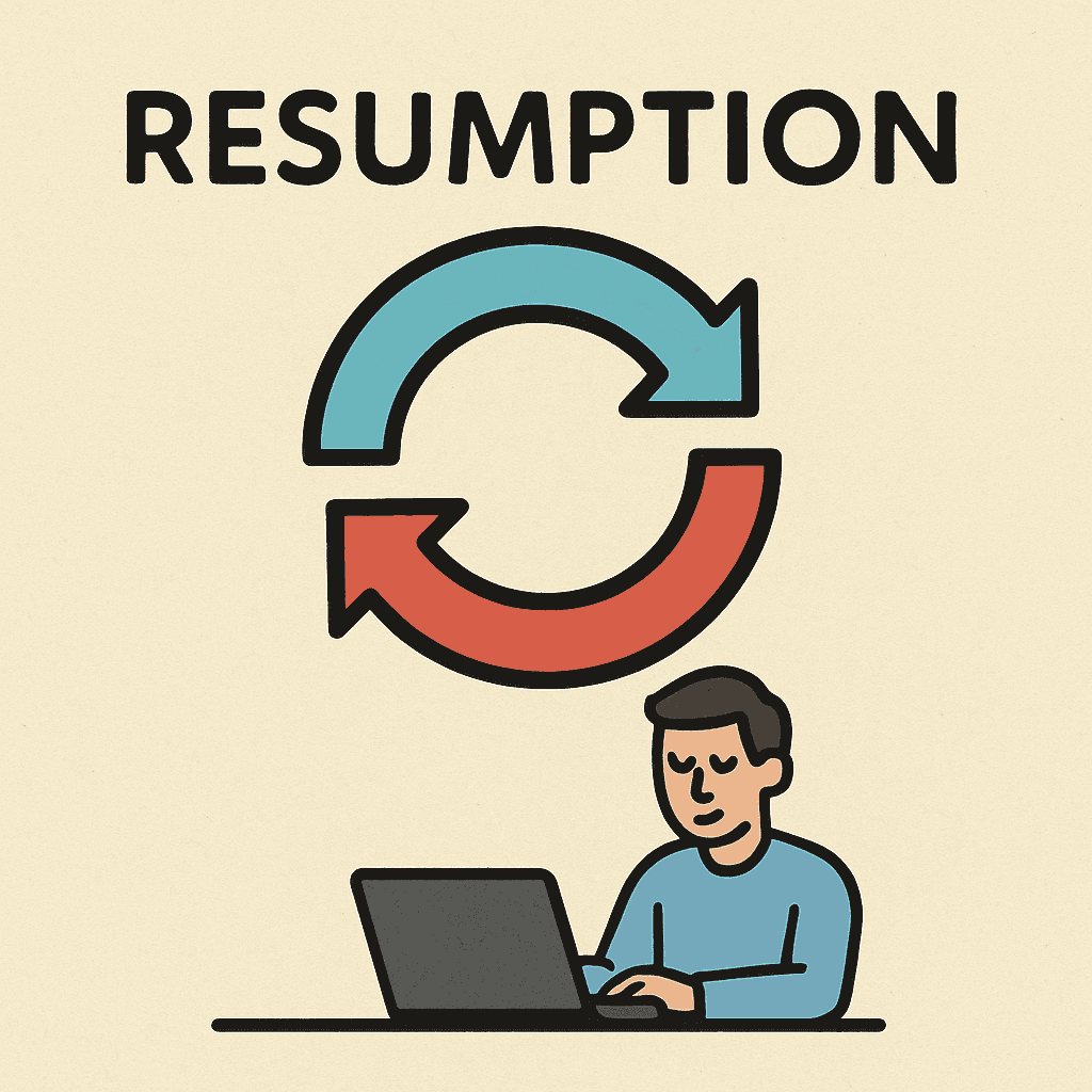 resumption meaning and examples thumbnail