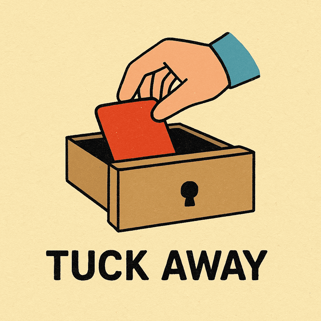 tuck away meaning and examples