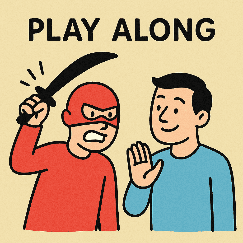 play along meaning and examples thumbnail