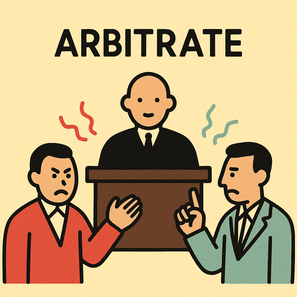 arbitrate meaning and examples