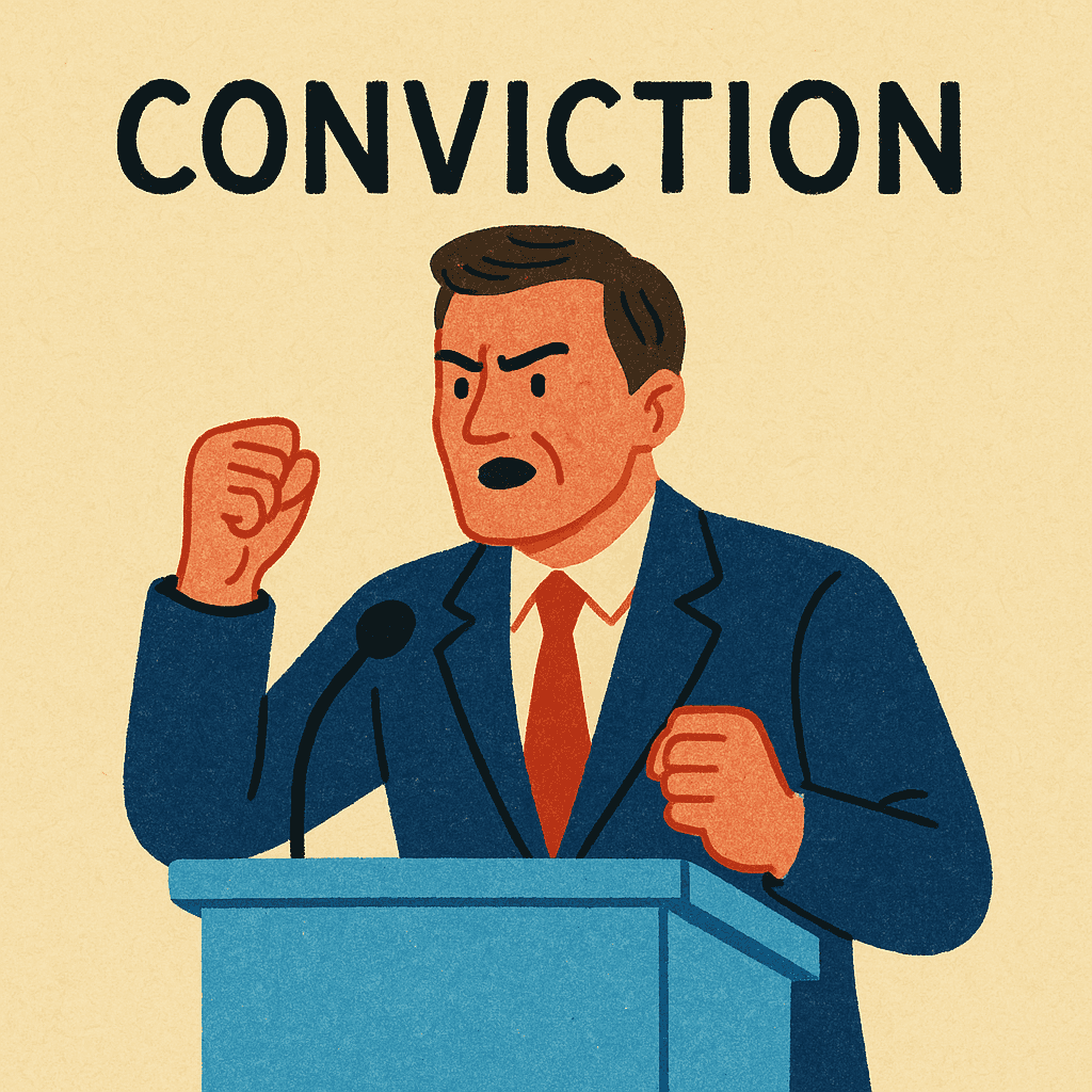 conviction meaning and examples