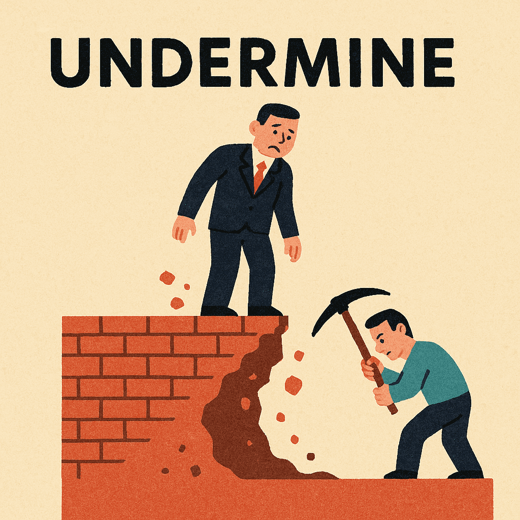 undermine meaning and examples thumbnail
