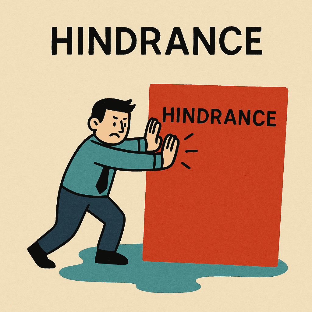 hindrance meaning and examples thumbnail