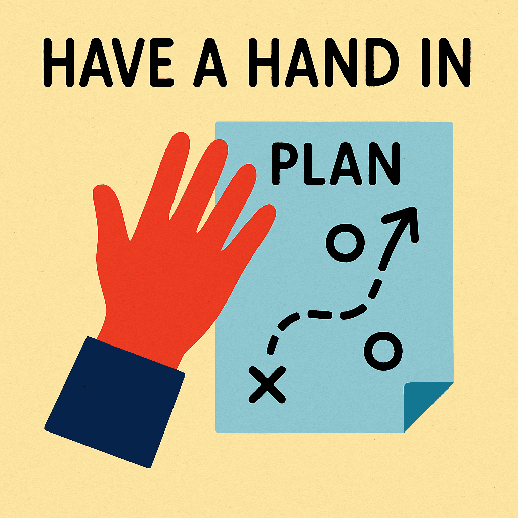 have a hand in meaning and examples thumbnail