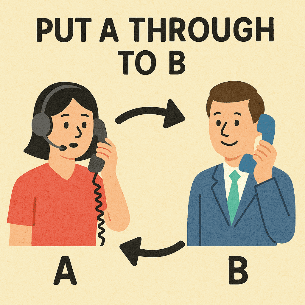 put A through to B meaning and examples thumbnail