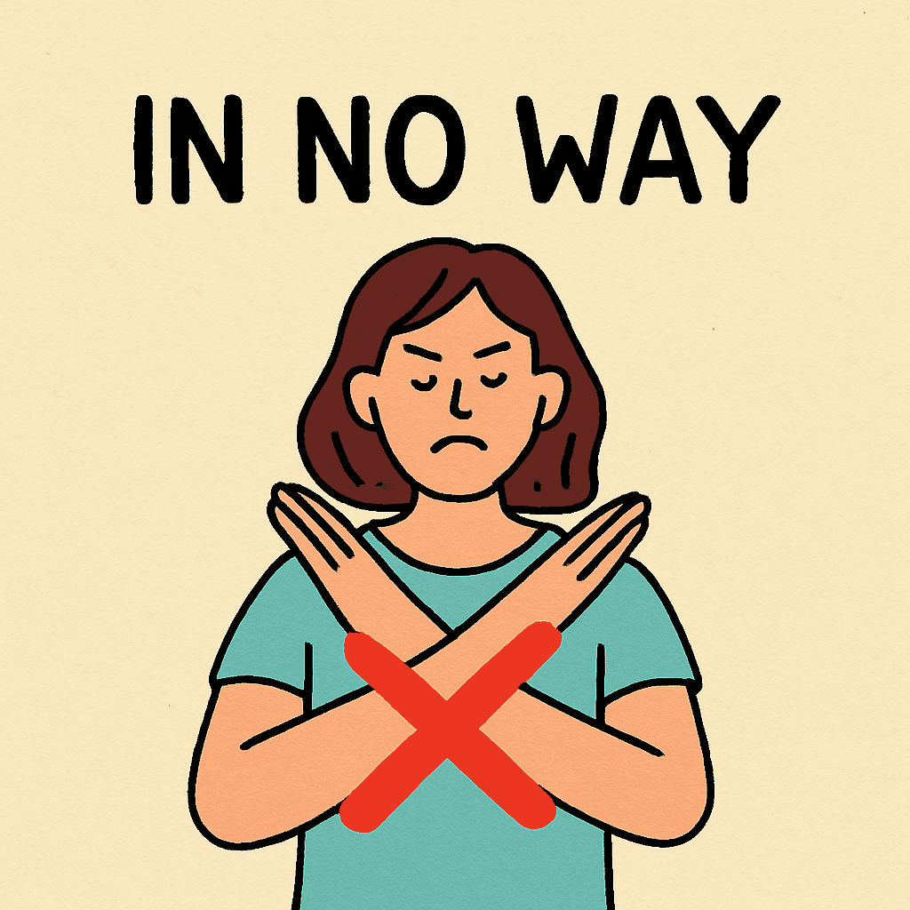 in no way meaning and examples