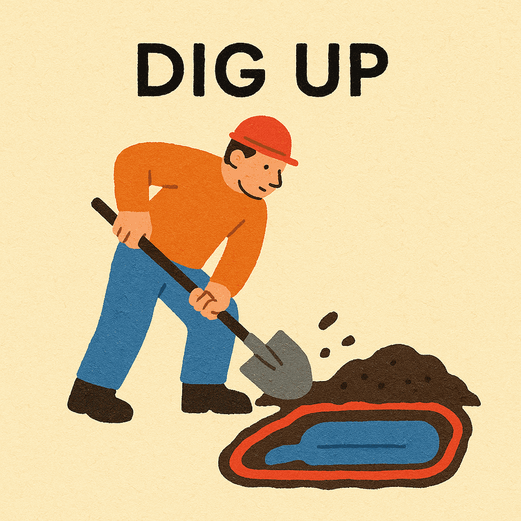 dig up meaning and examples thumbnail