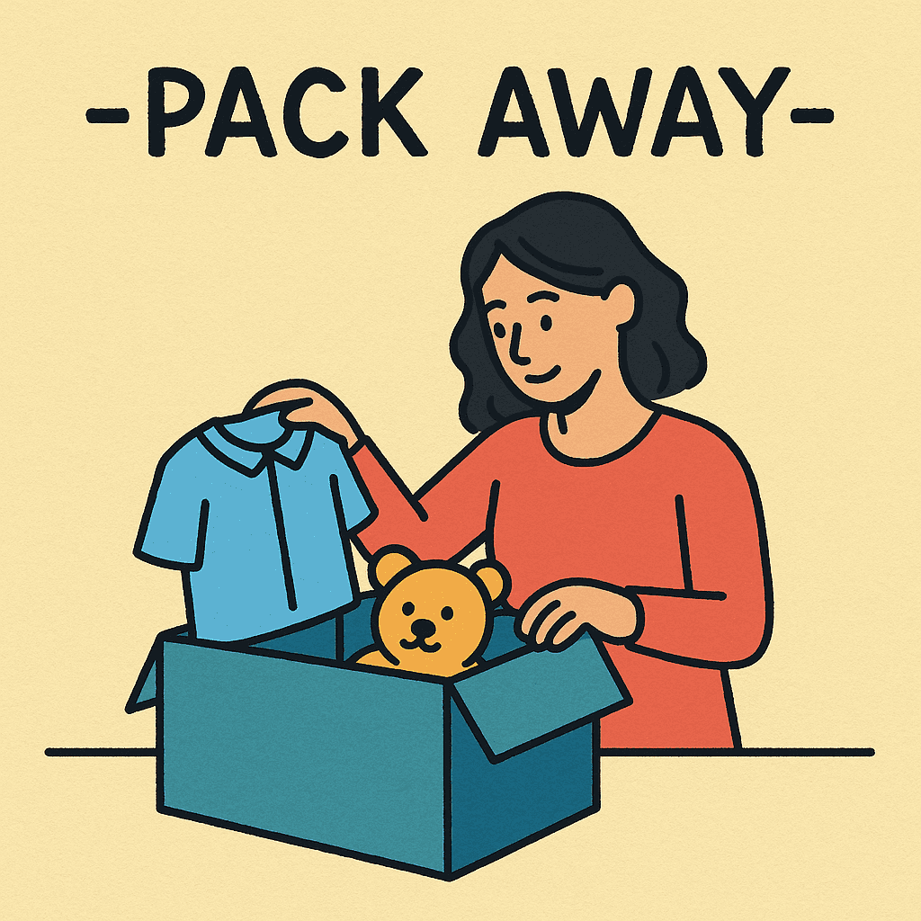 pack away meaning and examples thumbnail