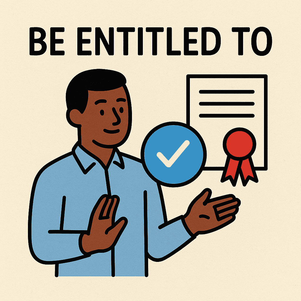 be entitled to meaning and examples thumbnail