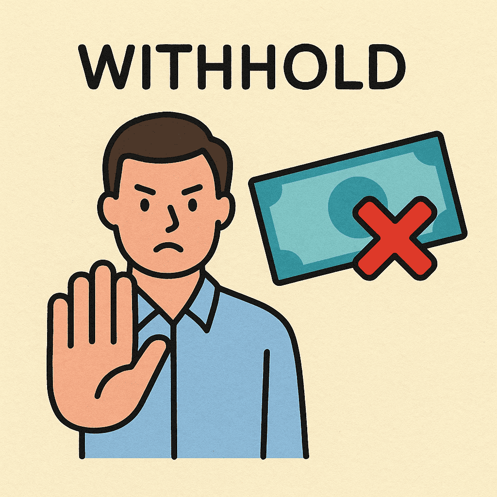 withhold meaning and examples thumbnail