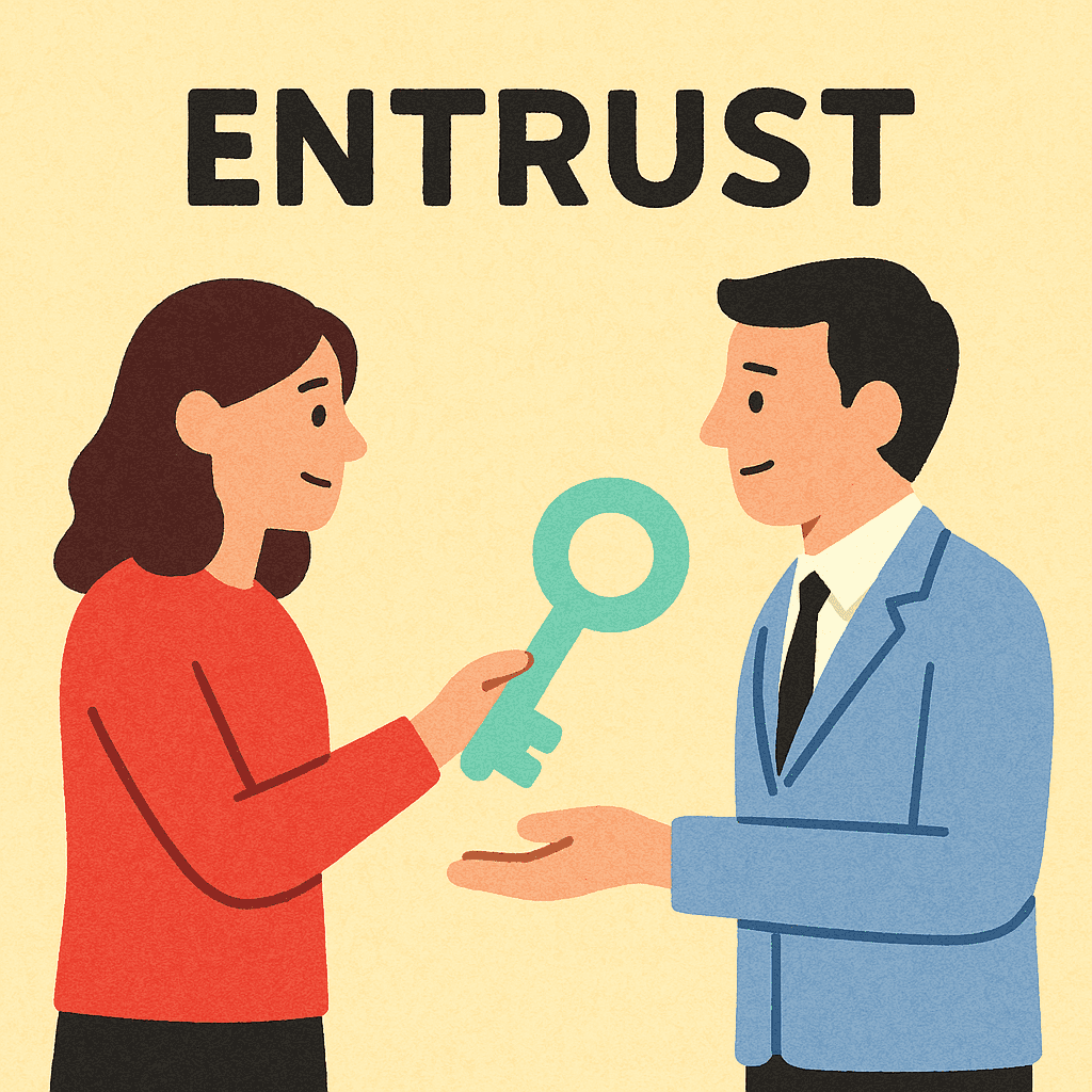 entrust meaning and examples thumbnail