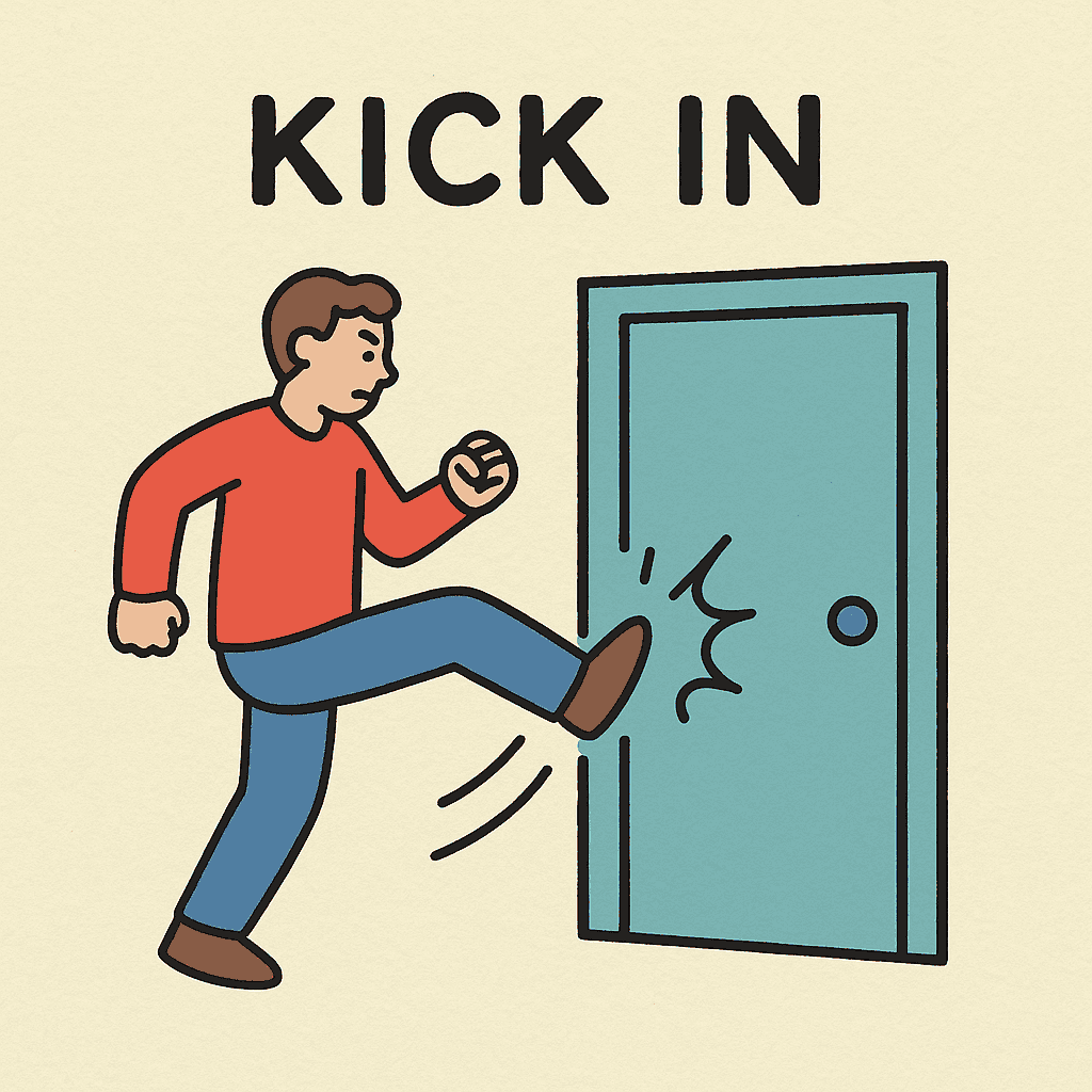 kick in meaning and examples thumbnail