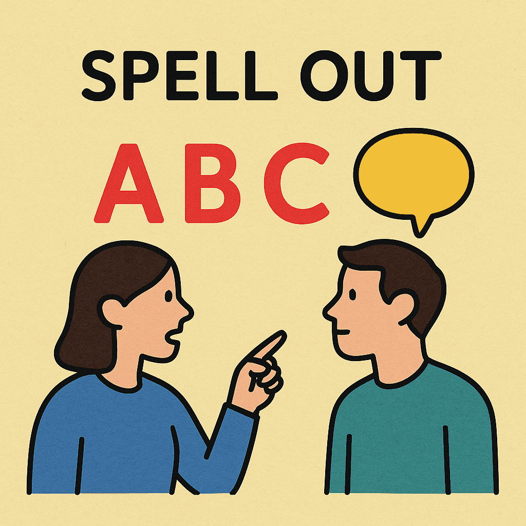 spell out meaning and examples thumbnail