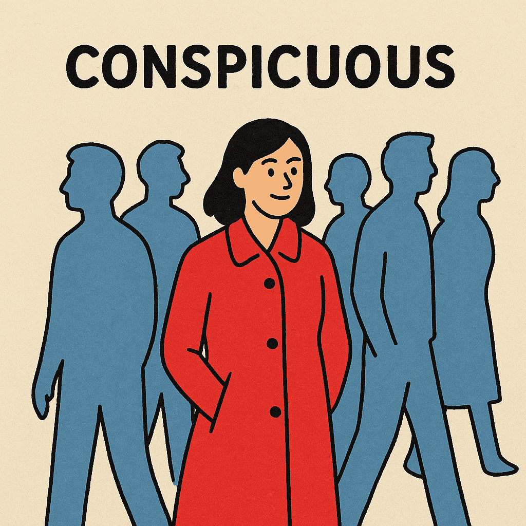 conspicuous meaning and examples thumbnail