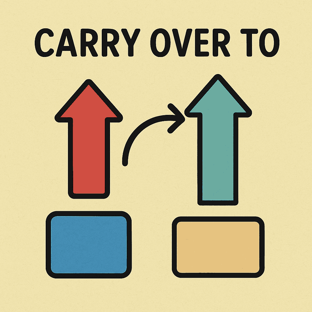 carry over to meaning and examples thumbnail