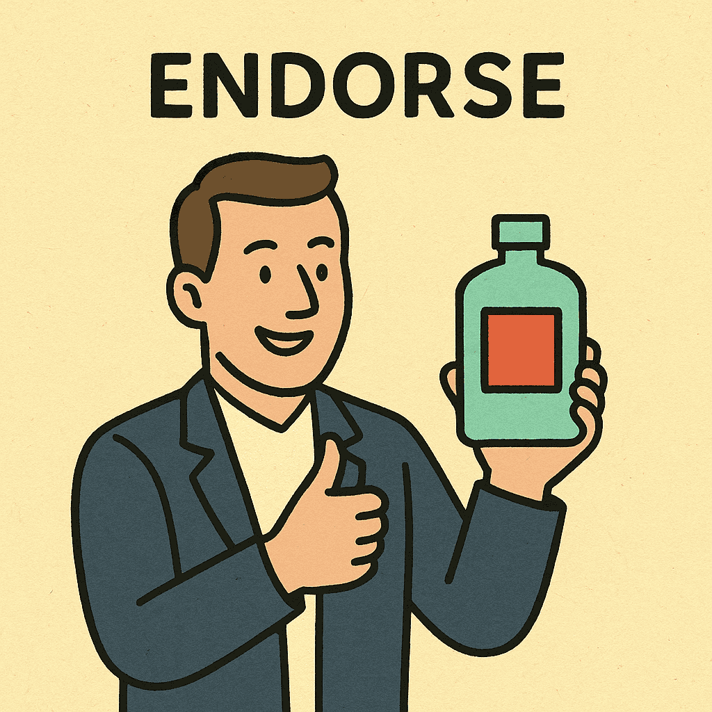 endorse meaning and examples thumbnail
