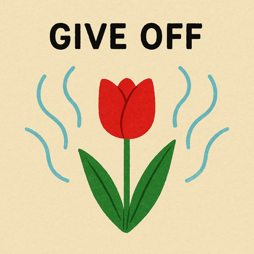 give off meaning and examples thumbnail