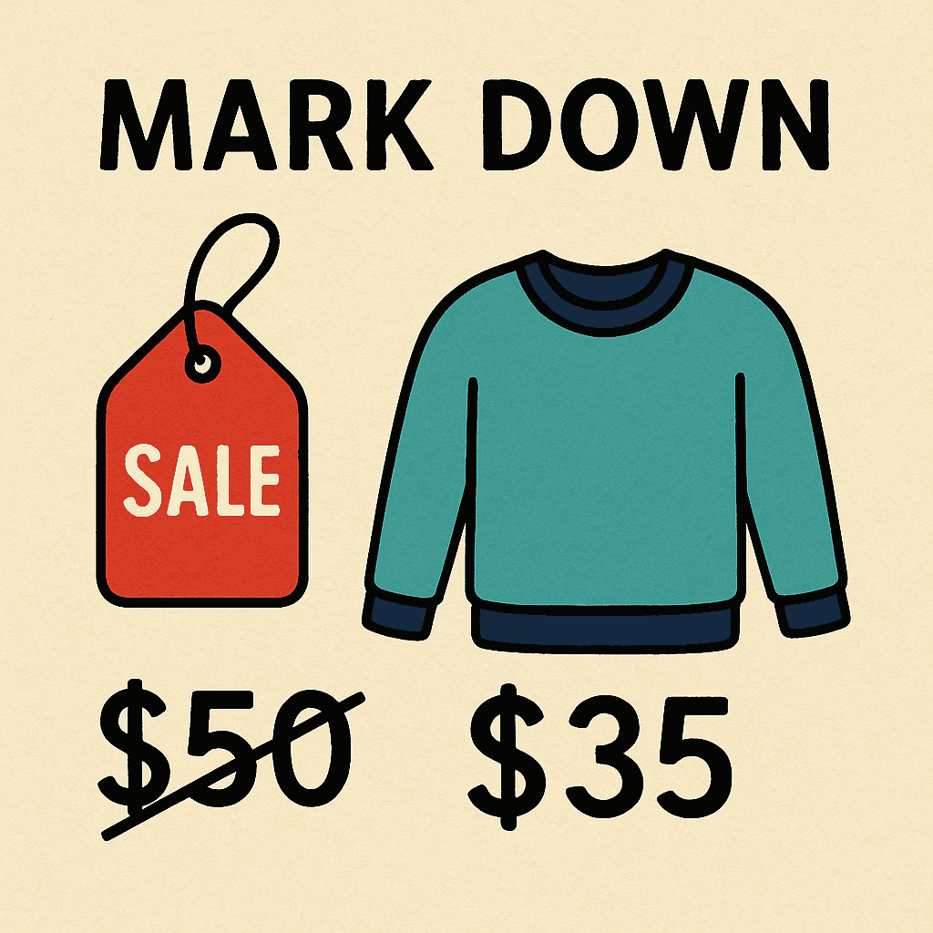 mark down meaning and examples thumbnail