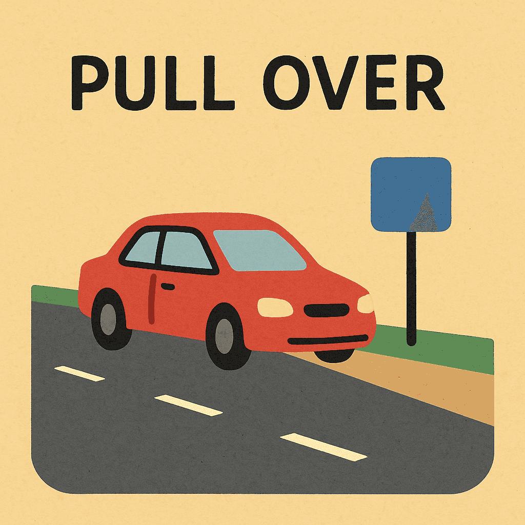 pull over meaning and examples thumbnail