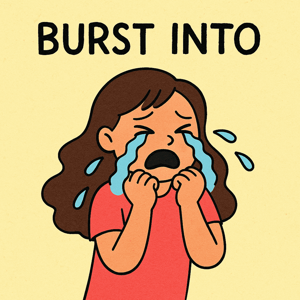 burst into meaning and examples thumbnail
