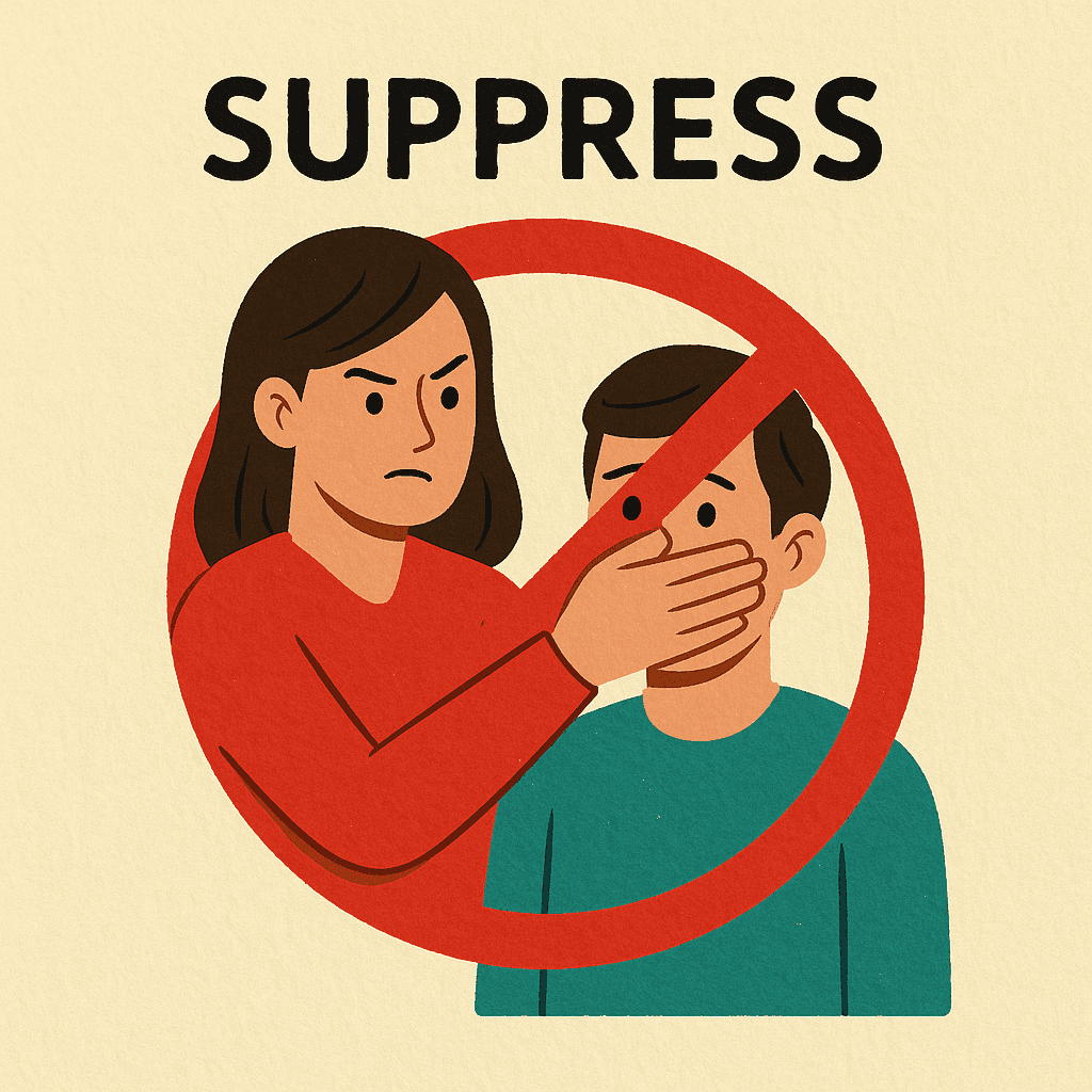 suppress meaning and examples thumbnail