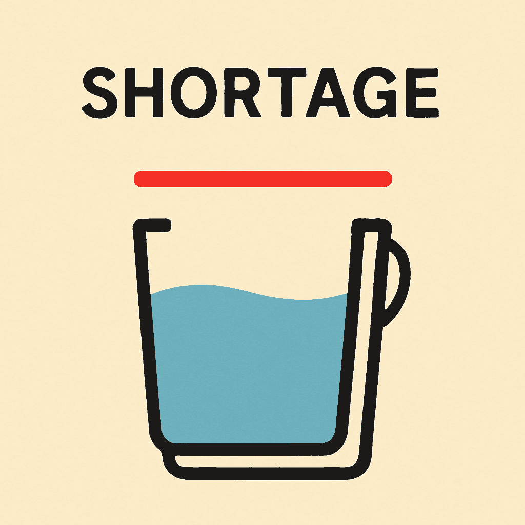 Expressions for shortage: be short of, lack, run low on, and more