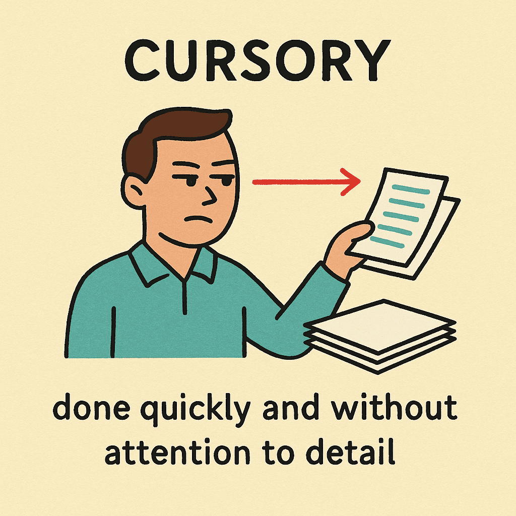 cursory meaning and examples thumbnail