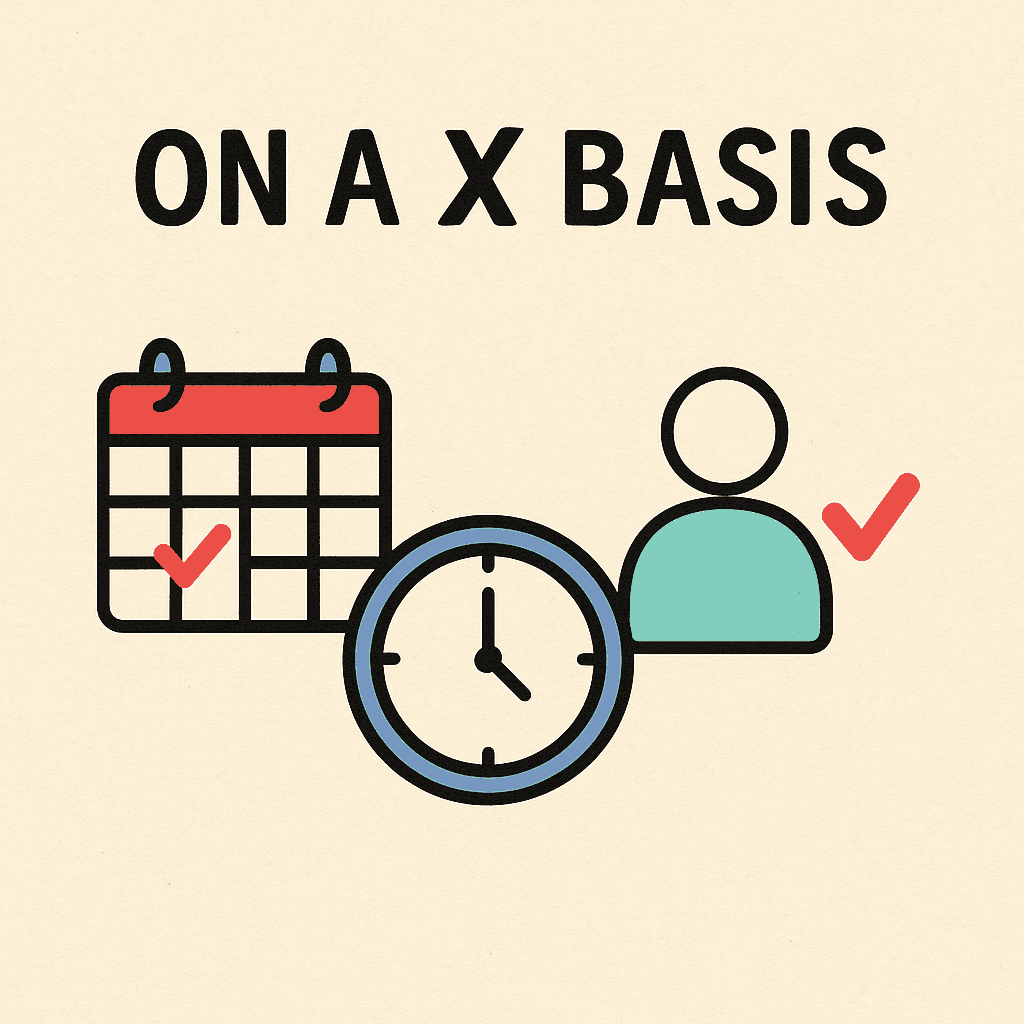 on a X basis meaning and examples thumbnail