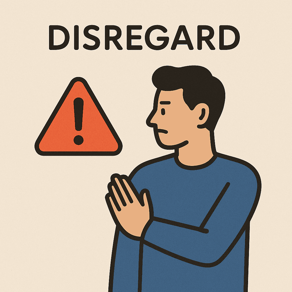 disregard meaning and examples