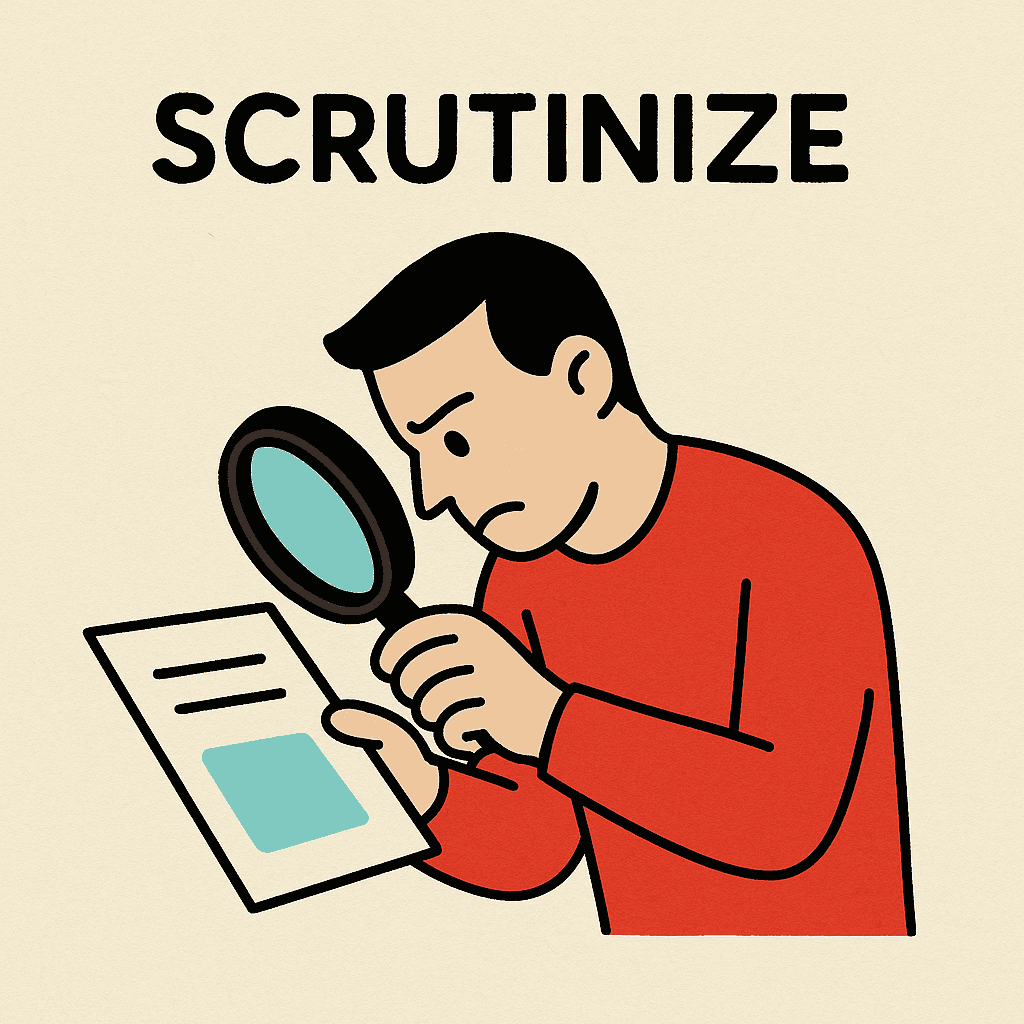 scrutinize meaning and examples thumbnail