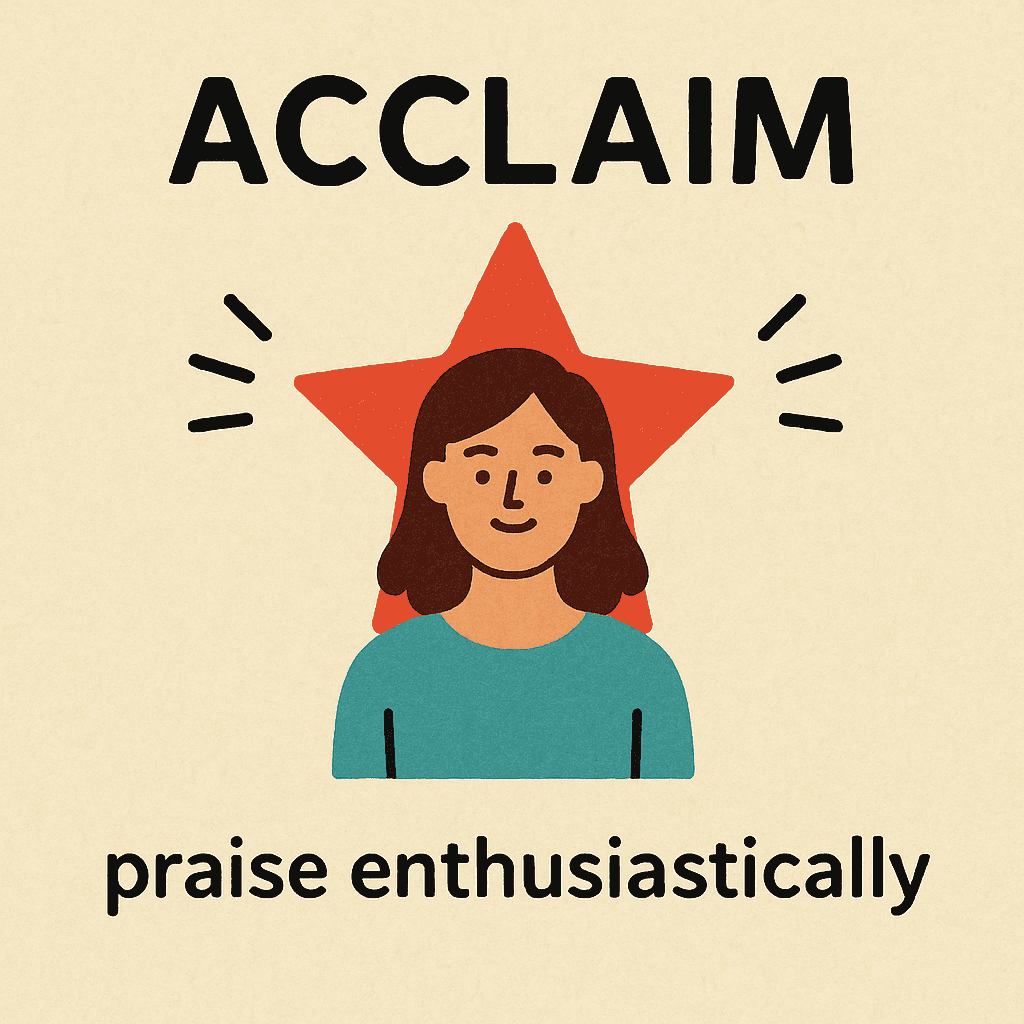 acclaim meaning and examples thumbnail