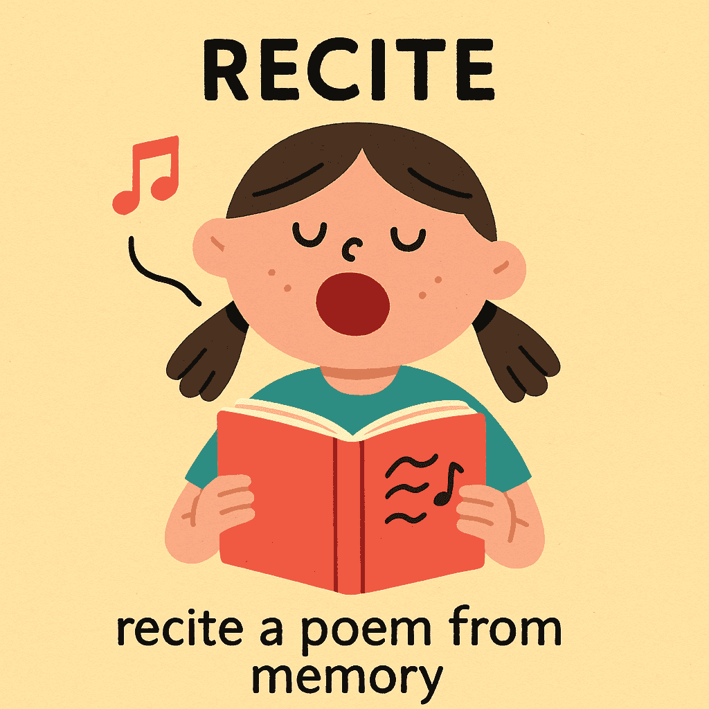 recite meaning and examples thumbnail