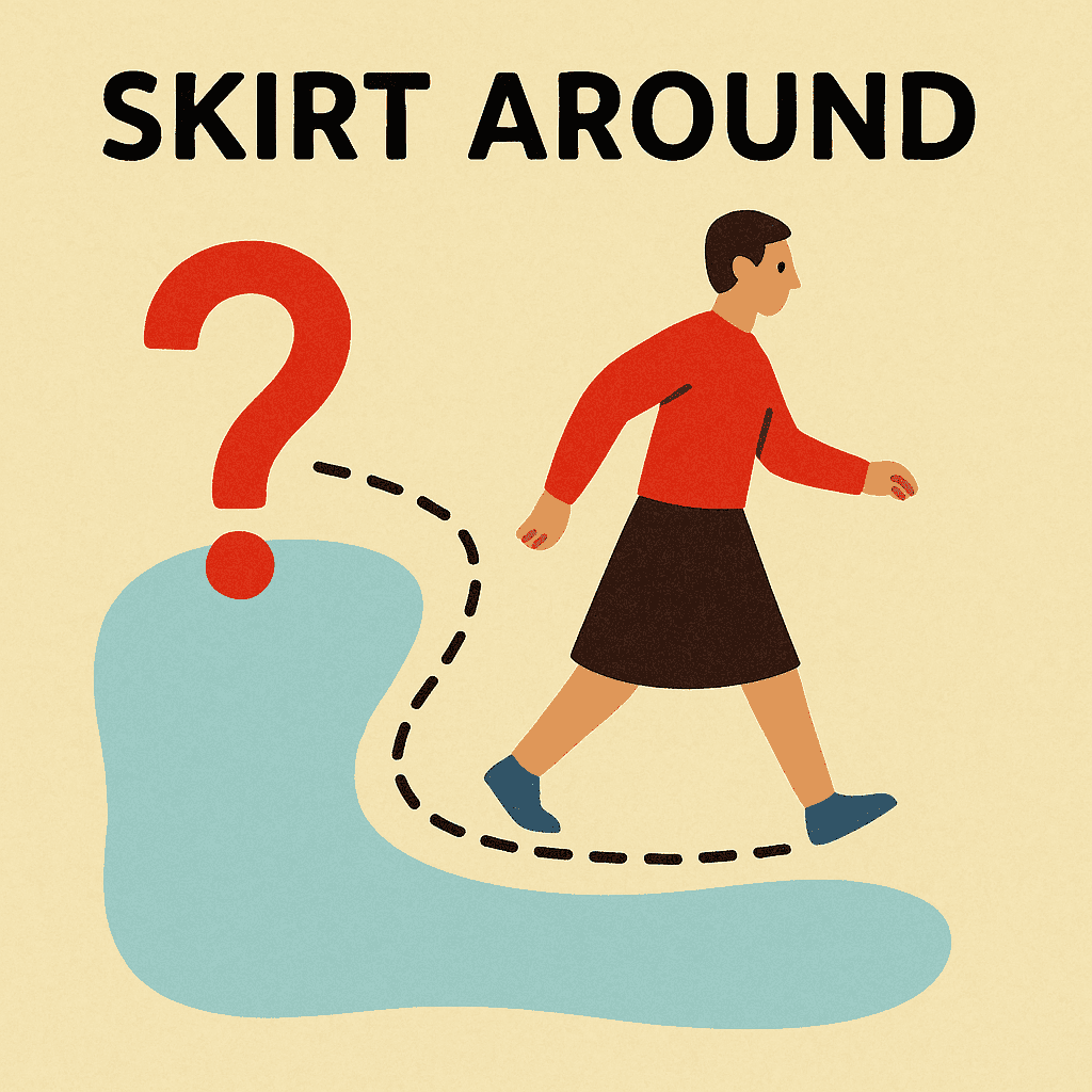 skirt around meaning and examples thumbnail