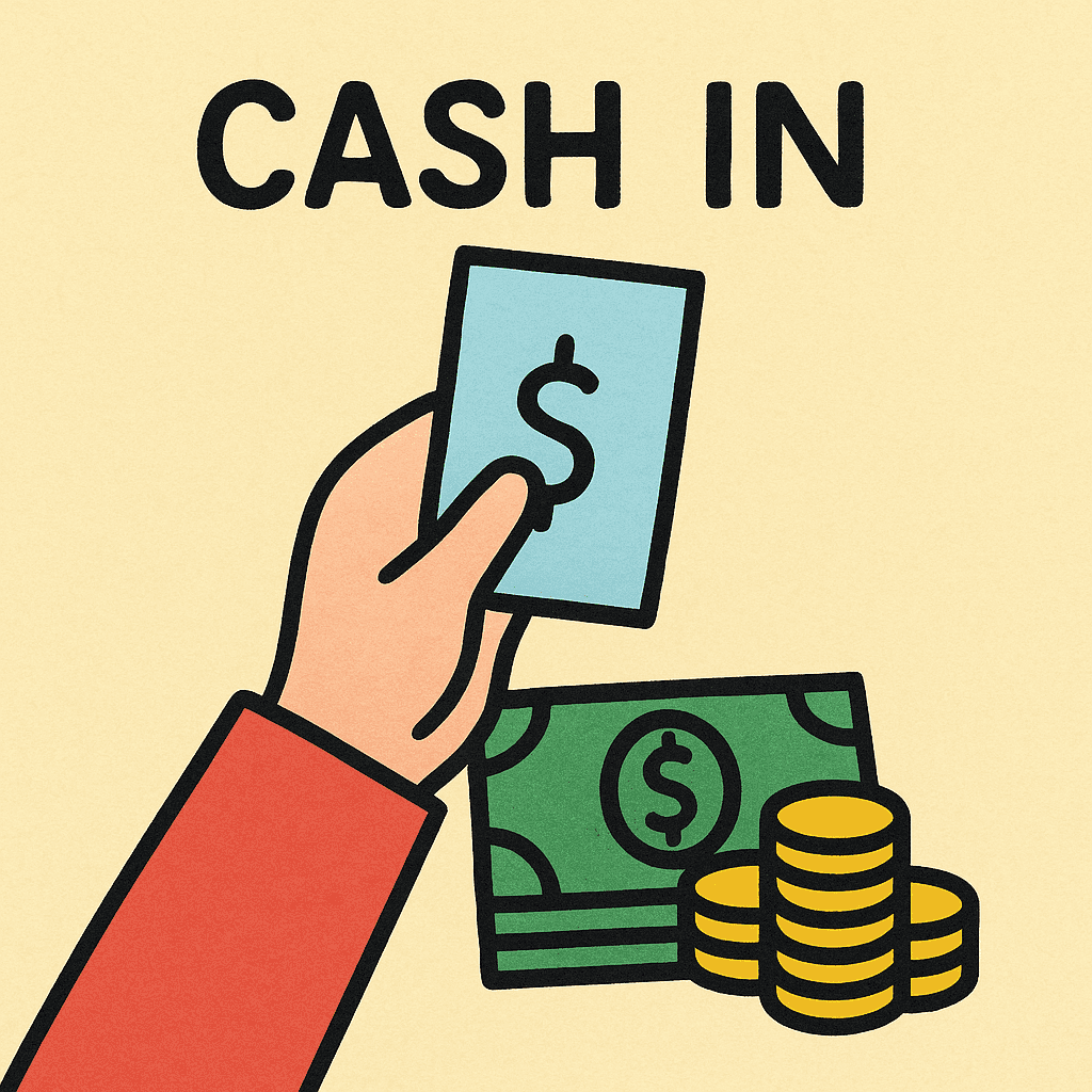 cash in meaning and examples thumbnail