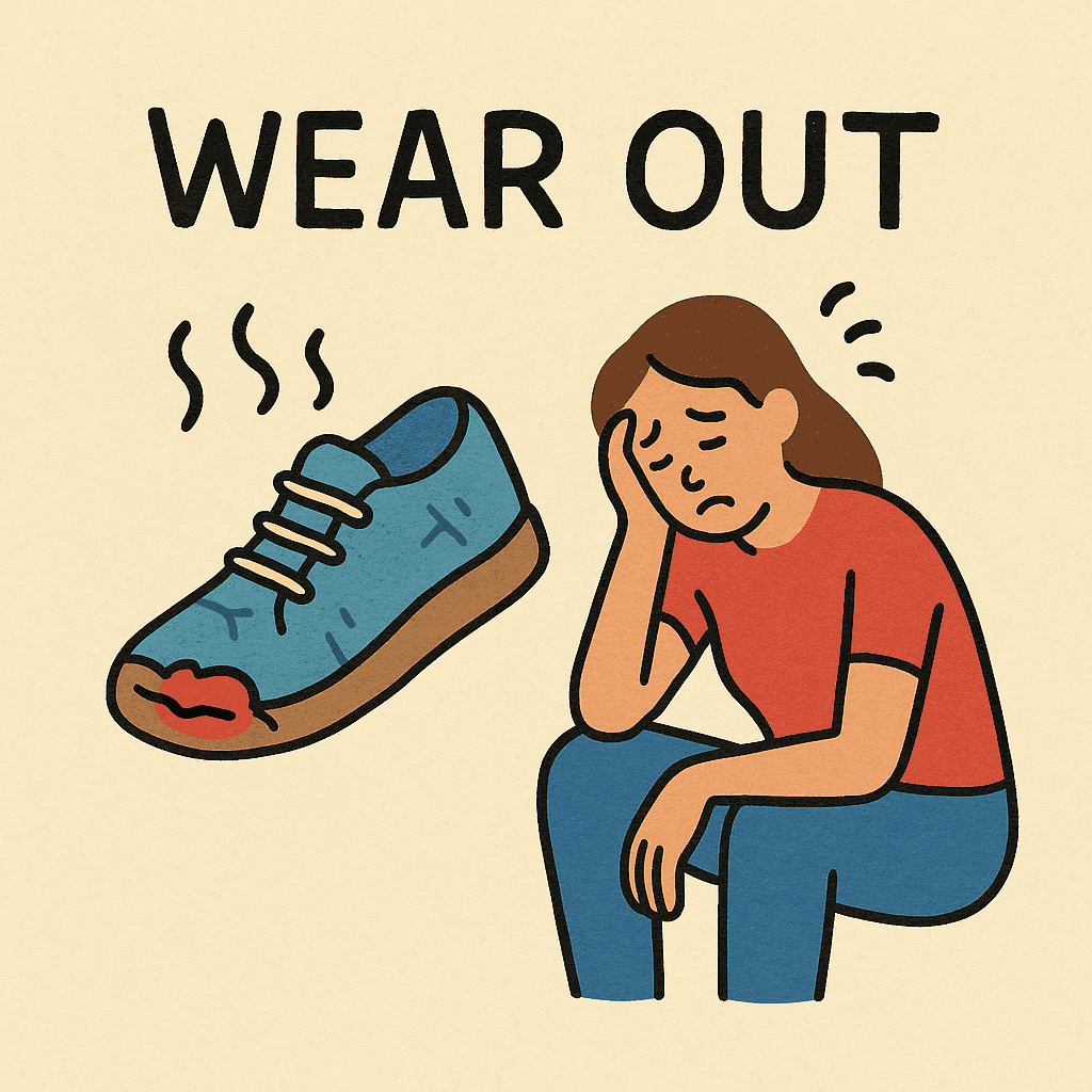 wear out meaning and examples