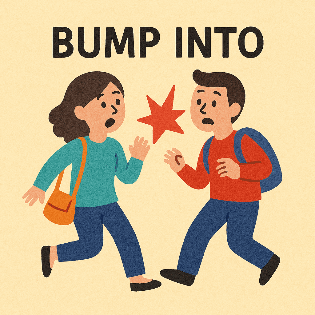 bump into meaning and examples thumbnail
