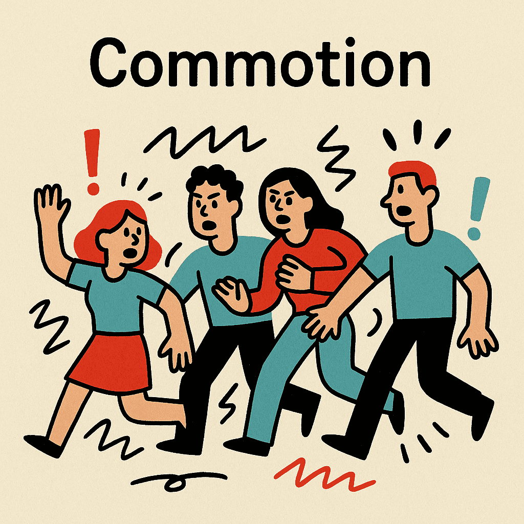 commotion meaning and examples thumbnail