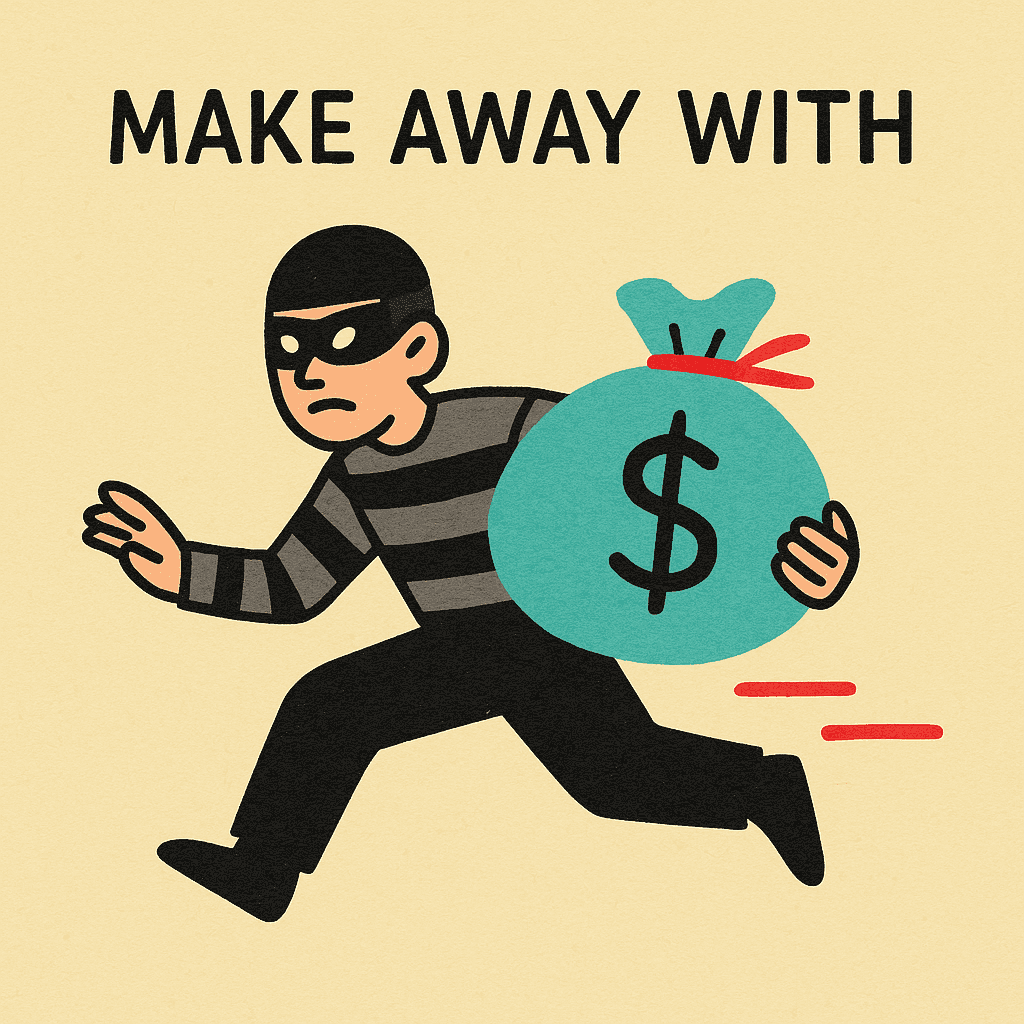 make away with meaning and examples thumbnail