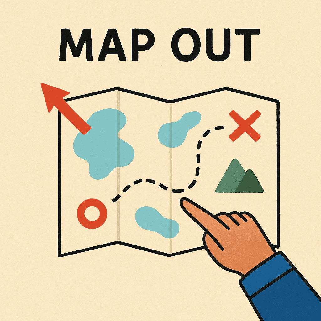 map out meaning and examples thumbnail