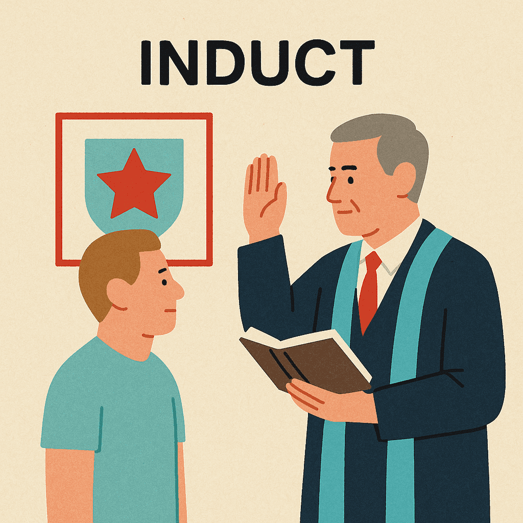 induct meaning and examples