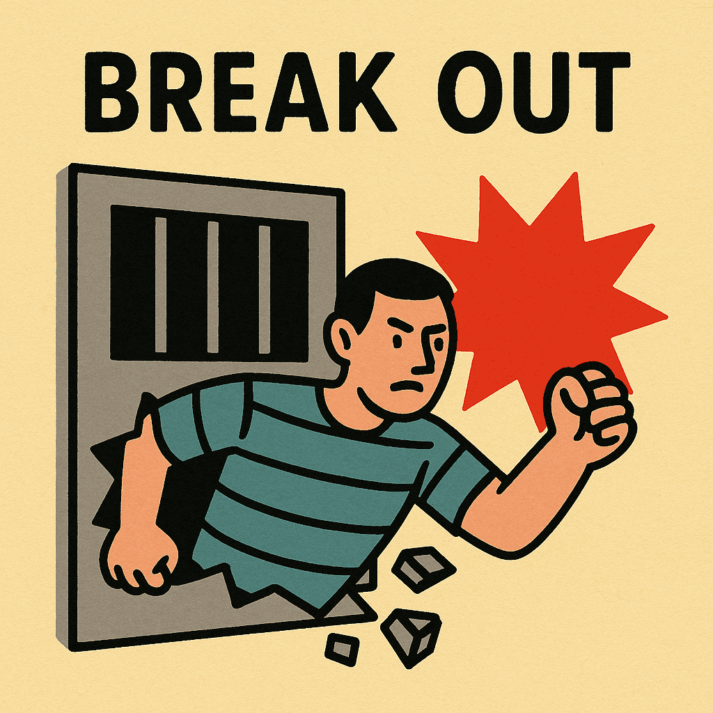 break out meaning and examples thumbnail